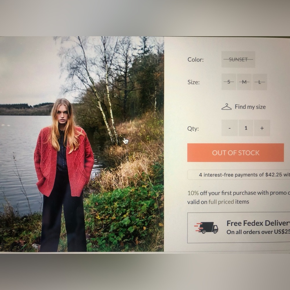 Blarney Woolen Mills Brome Batwing Diamond Cardigan